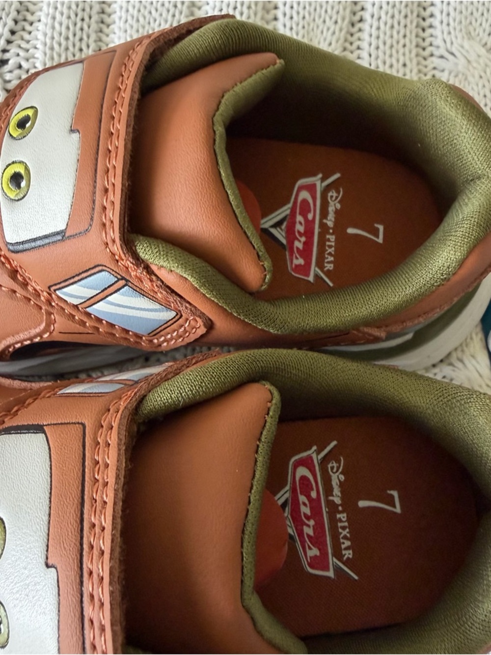 Disney Pixar Cars Tow Mater Sneakers 7 Toddler Boys Shoes Kachow 95 Race Ready - Picture 5 of 9